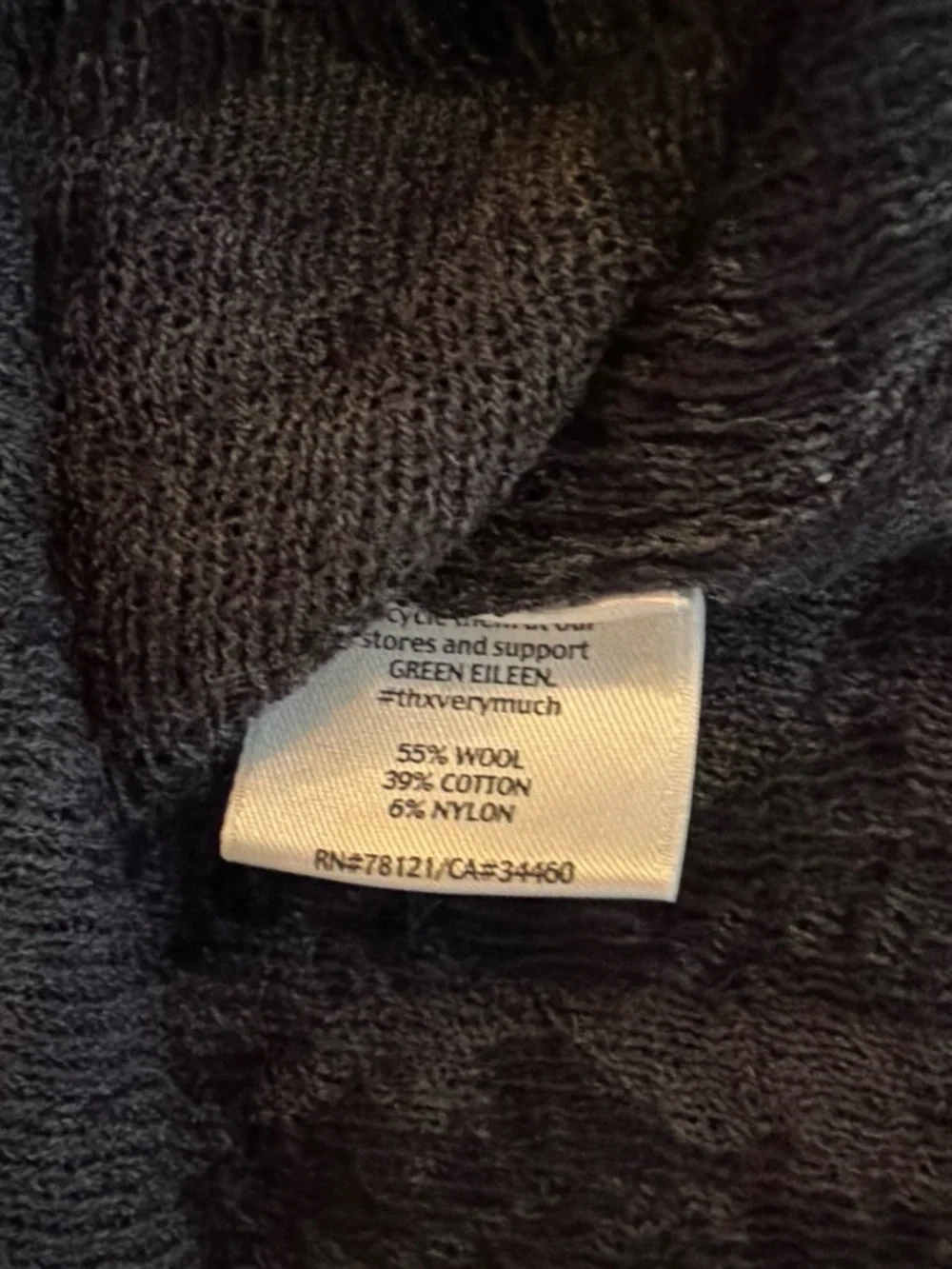 Eileen Fisher - black skirt, size Large, made with italian yarn